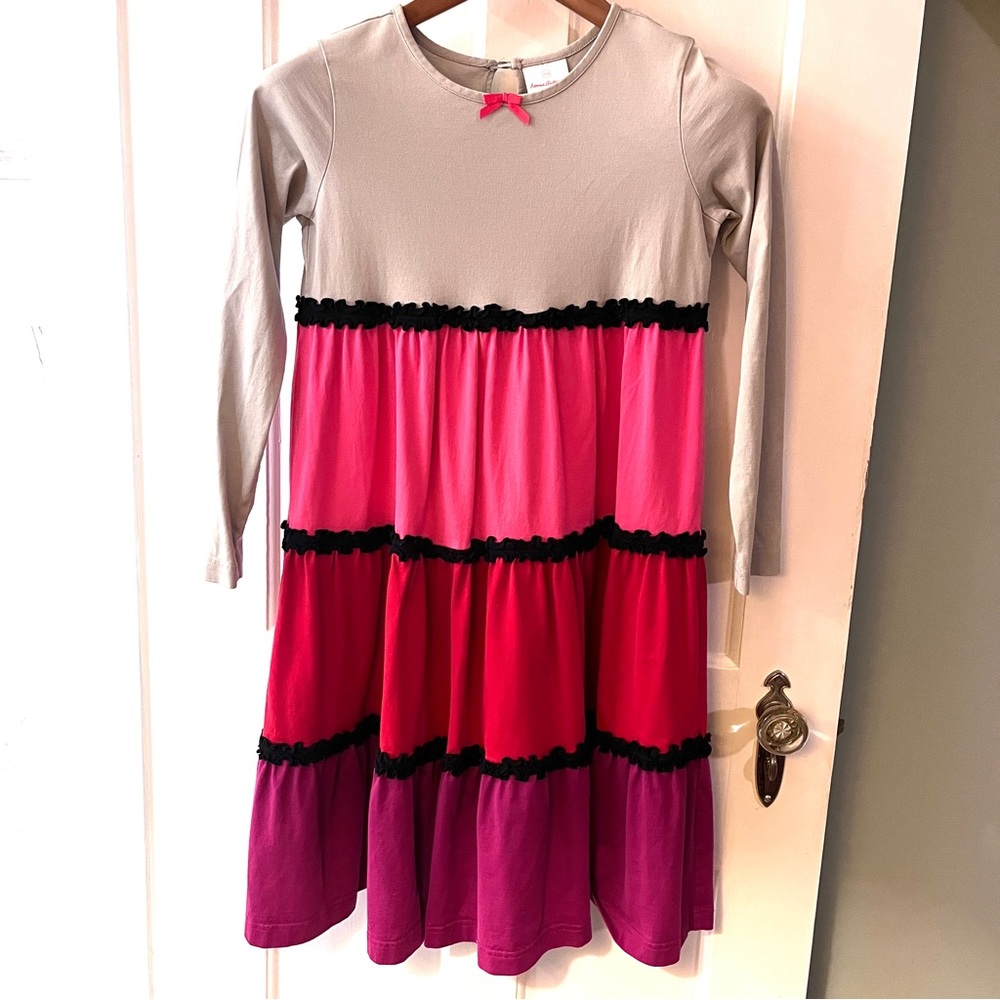 Girls Hanna Andersson size 150 classic multi-tired twirl dress